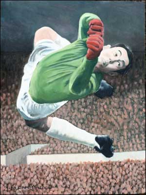 Alan Damms portrait of Gordon Banks