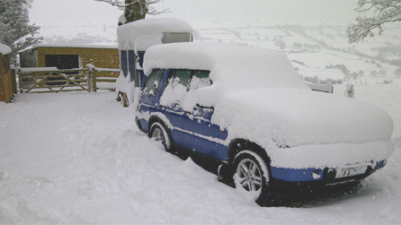 A car near Denbigh North Wales at 10am today by Alison Stubbs.