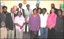 Members of the African Caribbean group celebrating their first anniversary.