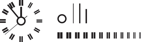 The BBC clock, with the lines that make it up