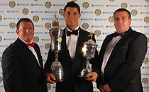 Last year's auction winners with Cristiano Ronaldo