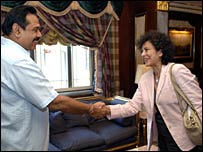 Irene Khan meeting President Mahinda Rajapakse
