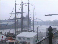 Tall ship on Tyne in 1993 Tall Ships Race