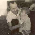 With my father on leave