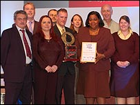 The Trafford Centre team pick up the award