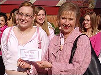Pink winner: Rachel Hebditch from Sudbury 