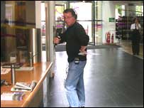 Waddo does a dance in the Open Centre