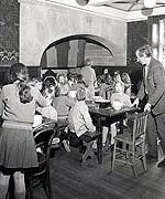The dining room when used by the school