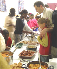Enjoying the food at 'A Taste of Africa'