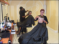 The stylists are kept very busy at RAF Lakenheath