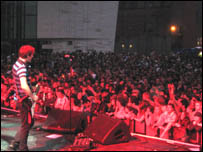 Ash onstage at Music Live