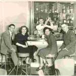 Jack Haskett at the bar during one of the many entertainments he organised during WW2