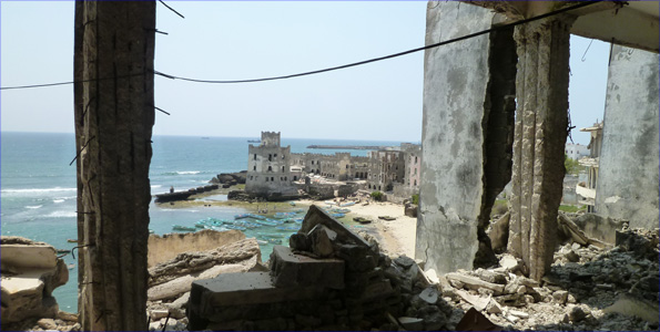 A view of Somali coast and fort from Urbha Hotel