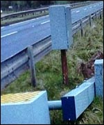 Vandalised speed camera
