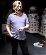 Terry Molloy aka Davros in between takes.