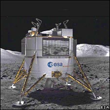 Artist's impression of a lunar lander