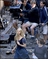 Claire Danes filming in Norwich