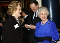 Dame Joan Sutherland and Queen Elizabeth II at Buckingham Palace 2004