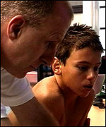 Tom with his coach 