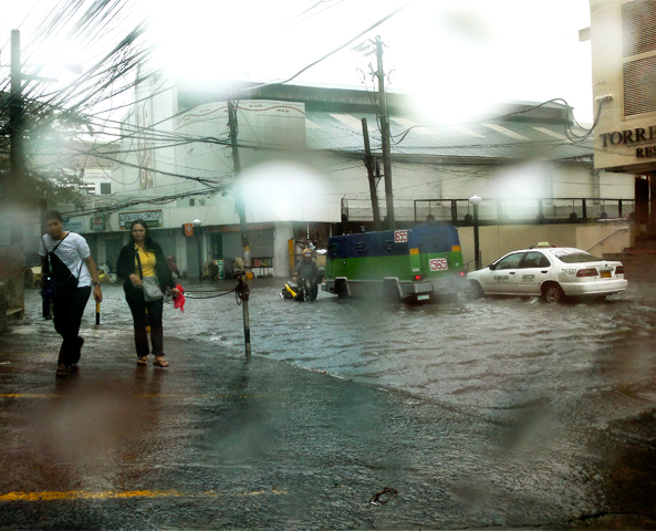 heavy rain after typhoon nesat