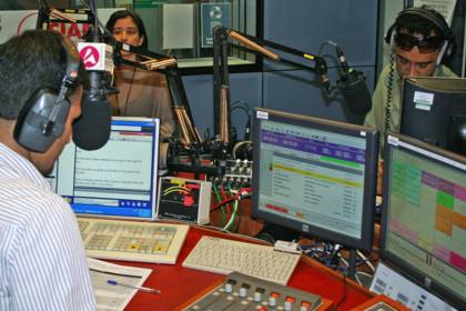 Manisha Koirala in studio with Raj & Pablo