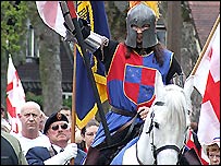 Leading the parade through West Brom