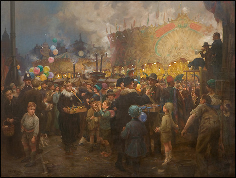 'The Goose Fair' is presently on loan to the Nottingham Castle gallery from the private collection of Sir Harry Djanogly © The Artists Estate