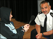 Zack interviewing Inspector Andy Ramsay