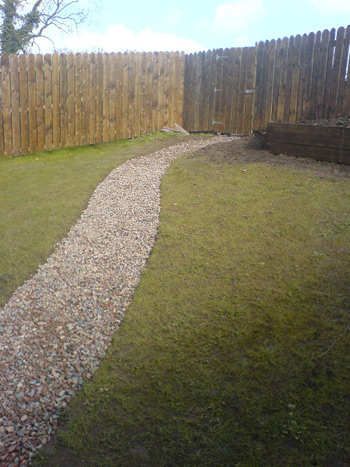 It took a ton of gravel to lay the path.