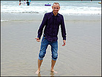 Evan on the beach in Bournemouth