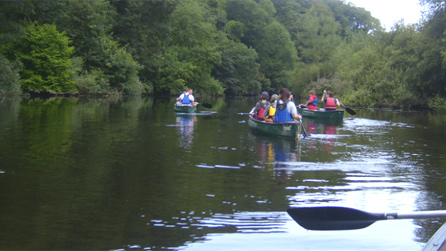 Canoeing on the river. Image by Rachael Garside