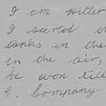 Message from R.Haynes, one of the regiment boys before he went to war.
