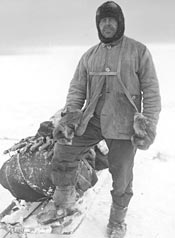 Captain Robert Falcon Scott in his sledging gear
