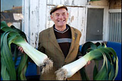 Bob Bell and his leeks