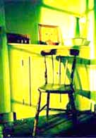 Photograph showing the restored interior of Chartist cottage