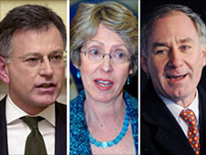 Stephen Byers, Patricia Hewit and Geoff Hoon