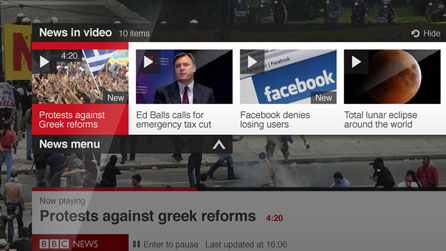 BBC News product for connected TV