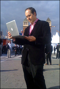 Rory Cellan-Jones with a MacBook Air