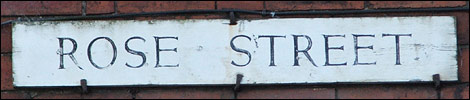 Rose Street sign