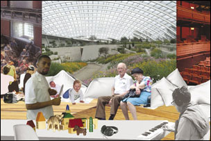 Hospital space, designed by muf (with Rosetta Life).