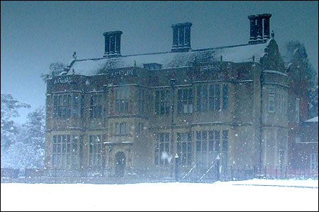 Felbrigg Hall in a snow storm, Easter 2008