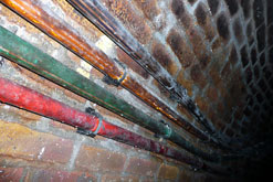 broadband cables in a London sewer