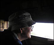 Cyril in the bird hide