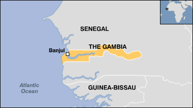 Map of The Gambia