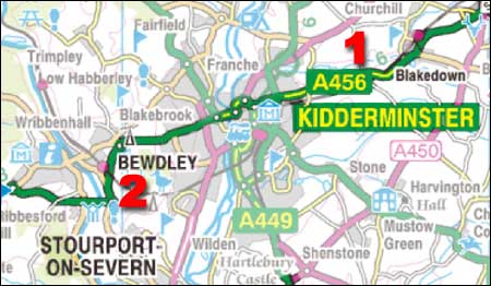Map of the A456