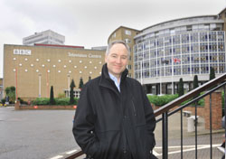 Chris Kane outside Television Centre