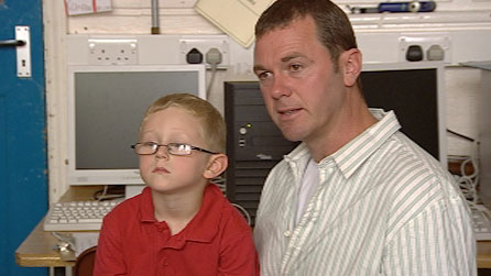 Kevin Meredith pictured with his son Bailey