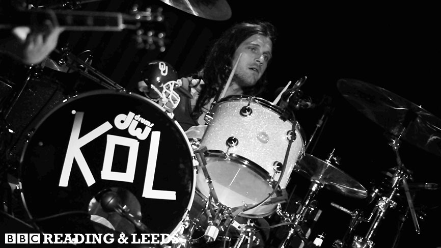Kings of Leon performing live at Reading 2009