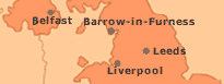 north England, Wales and Ireland