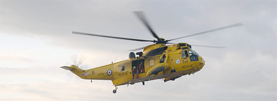 A search and rescue helicopter